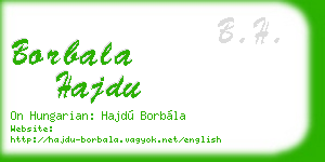 borbala hajdu business card