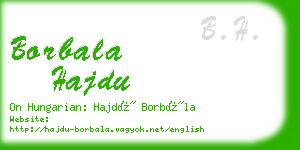 borbala hajdu business card